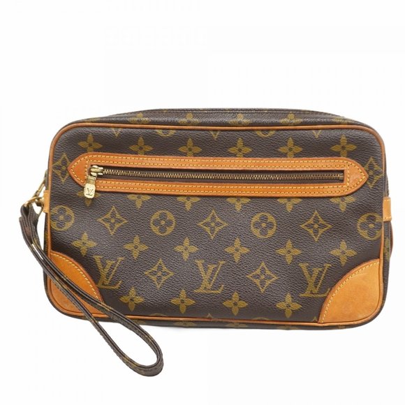 Louis Vuitton Monogram Marly Dragonne GM Clutch Bag M51825 Brown Men's - Picture 1 of 14